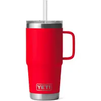Yeti Coolers Rambler Straw Mug Bicchiere isolante (739 ml, rosso)