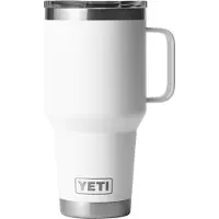 Yeti Rambler Travel Mug 30oz Stronghold Lid, White, tazza thermos da viaggio con coperchio, 887 ml