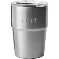 Yeti Rambler Stackable Cup 16oz Mag Slider Lid, Stainless Steel, tazza thermos impilabile con coperchio, 473 ml