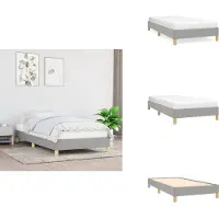 vidaXL Struttura letto grigio chiaro 90x190 cm in tessuto - Letti e strutture letto