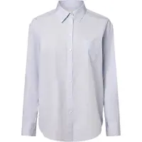 Gant per donna. 4300212 Camicia in popeline blu dalla vestibilità comoda (44), Casual, Cotone, Manica lunga