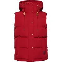 Superdry per donna. W5010907A Gilet imbottito con cappuccio rosso Everest (XS), Casual, Nylon, Sostenibile