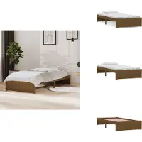 vidaXL Letto in legno massiccio marrone miele 90x190 cm - Letti e strutture letto