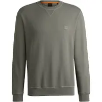 BOSS per uomo. 50509323 Felpa con logo applicato in verde (L), Casual, Cotone
