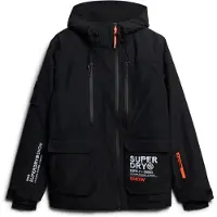 Superdry per uomo. MS110178A Giacca da sci Ultimate Rescue Nera (S), Nero, Sportivo, Neve, Polister riciclato, Sostenibile