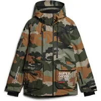 Superdry per uomo. MS110178A Giacca verde Ultimate Rescue (M), Casual, Sportivo, Mimetico, Neve, Polister riciclato, Sostenibile
