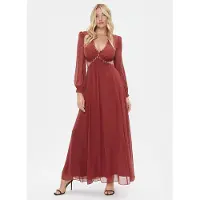 Guess Marciano By Ursula Gown Solid Lacquer Maxi Dress Red Taglia: S | Maxi abiti Outlet | Donna | Rosso