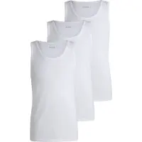 BOSS per uomo. 50475278 Pack 3 T-shirt senza maniche 3P Classic bianche (M), Bianco, Casual, Cotone, Senza maniche / cinghie
