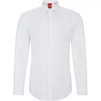 HUGO per uomo. 50484023 Camicia Kenno bianca (44), Bianco, Casual, Cotone, Manica lunga