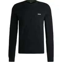 BOSS per uomo. 50498559 Maglia Momentum Dry Flex nera (3XL), Nero, Casual, Poliestere, Manica lunga