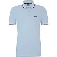 BOSS per uomo. 50469055 Polo blu risaia (S), Casual, Cotone, Manica corta