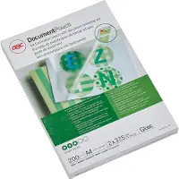 GBC Buste Per Plastificazione A4 2x37.5 Micron 216x303 Mm 200 Unità