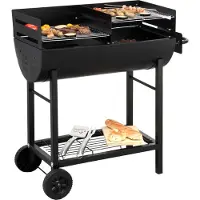 Tepro Barbecue a carbonella 'Detroit' con ruote in plastica griglia cromata 55 cm Ø