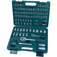 BRÜDER MANNESMANN set di chiavi a bussola 1/2' + 1/4', 115 pezzi, verde