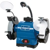 Scheppach Smerigliatrice doppia BG200AL | Motore a induzione da 550 watt | Pietra abrasiva Ø: 200 millimetri | Parascintille