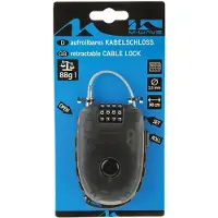M-Wave Lock'n'Roll D 24.9 Aufroll-Zahlenschloss Lucchetto per bicicletta (2,4 x 900 mm, grigio/nero)