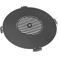 Cookking Piastra per griglia per focolare 78 cm con griglia 36 cm e 4 maniglie Griglia per grigliare