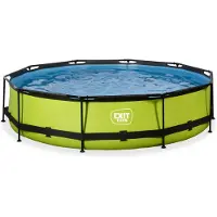 Exit Set piscina Lime rotondo Ø 360x76 cm incl. sistema di filtraggio a cartuccia verde