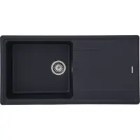 Respekta Lavello Lavello da incasso Vasca in granito 100x50 Nero Columbia