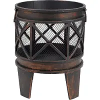 Tepro fire pit Gracewood, nero/bronzo (42 x 42 x 53 cm)