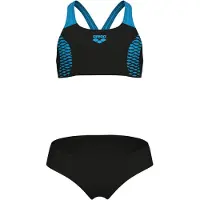 Arena Girl's Openings Bikini Energy Back Bikini Bambini (164, nero)
