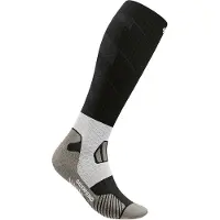 Bauerfeind Sports Trail Run Compression Socks Calze da running Uomo (38-41 - Wade M, nero/grigio)