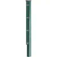 Alberts 970185 Paletto per recinzione con ferro piatto, zincato a caldo, plastificato verde (RAL 6005), lunghezza 2000 mm, 60 x 40 mm