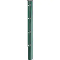Alberts 970154 Paletto per recinzione con ferro piatto, zincato a caldo, plastificato verde (RAL 6005), lunghezza 1200 mm, 60 x 40 mm