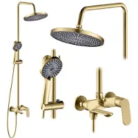 REA Set Doccia Marco Brush Gold