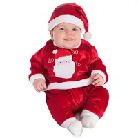 Creaciones Llopis Costume Da Bebè Babbo Natale Ho-ho