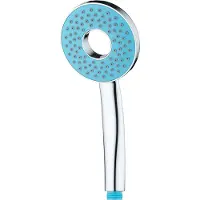 Eisl Rubinetto da bagno RIO a forma di anello, soffione doccia, erogatore doccia, miscelatore doccia, finitura cromata/turchese
