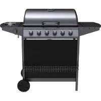 Tepro 3309 Hampton barbecue a gas 6 fuochi con bruciatore laterale