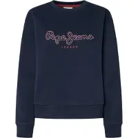 Pepe Jeans per donna. PL581460 Felpa blu scuro Frida (M), Casual, Cotone, Sostenibile, Navy