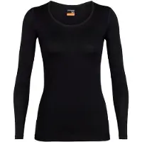Icebreaker Women's 200 Oasis L/S Scoop Intimo lana merinos Donna (M, nero)