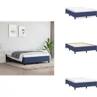 vidaXL Struttura letto blu 140x190 cm in tessuto - Letti e strutture letto