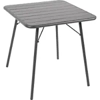 Bolero Tavolo da bistrot , quadrato e pieghevole, in acciaio grigio, 700x700x710
