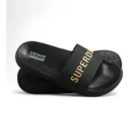 Superdry per uomo. MF310223A Infradito da piscina con logo Code nero (44/45), Oro, Basso, Casual, Beachwear