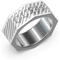 GUESS Fashionable steel Anello da uomo Bond Street JUMR03030JWST - Circuit: 66 mm