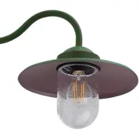 LINDBY Applique da esterno Bilma, verde, vetro, altezza 29 cm