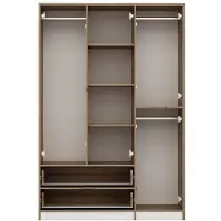 Skye Decor , Elina - 8165, armadio, bianco, 100 % PANNELLI DI PARTICELLE RIVESTITI IN MELAMMINA, 140 x 52 x 208 cm