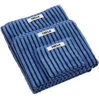 Tekla Unisex Hand Towel Blue & Black Taglia: 50X90 | Costumi da Bagno Outlet | Unisex | Blu