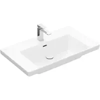 Villeroy & Boch Subway 3.0, lavabo pour armoire de , 1 trou pour robinet, avec trop-plein, non rectifié, 800x470mm, 4A708001, 4A708001