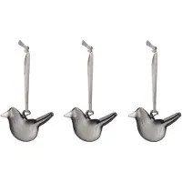 Iittala - Mini uccelli in vetro grigio, set di 3