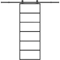 vidaXL Porta scorrevole con rubinetteria 76x205 cm ESG vetro e alluminio