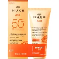 Nuxe Sun Crema Fondente Viso SPF 50 50 ml + Latte Doposole 50 ml — Set solare
