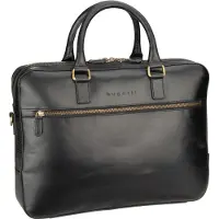 Bugatti Remo Valigetta Vera Pelle 40 cm Vano porta PC nero