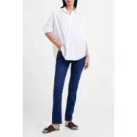 French Connection Appelona Broderie Anglaise Back Popover Shirt Linen White Taglia: M | Magliette intime Outlet | Donna | Bianco