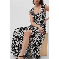 French Connection Floral Drape Strappy Maxi Drss Black/summer White Taglia: 10 | Maxi abiti Outlet | Donna | Bianco