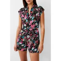French Connection Blossom Hibiscus Vee Playsuit Black Taglia: 6 | Tute corte Outlet | Donna | Nero