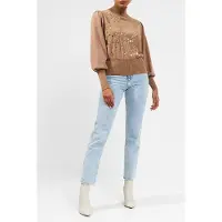 French Connection Pf Macey Star Embroidery Jmpr Camel Taglia: M | Maglioni a maglia Outlet | Donna | Marrone